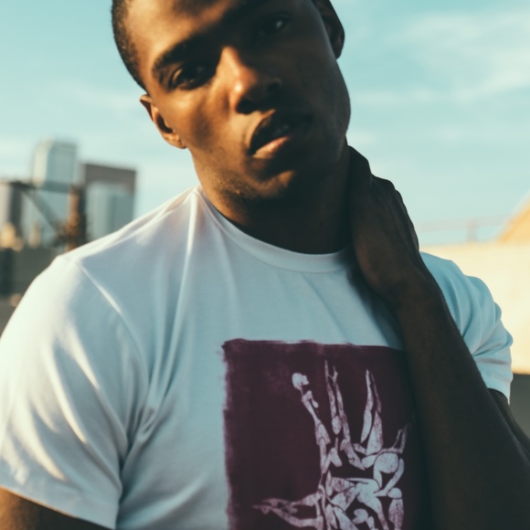 White FilthyHaanz soft cotton fitted tee-Red Logo - Picture 3 of 5